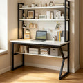 Computer desk desktop for home student study writing desk bedroom desk bookshelf all-in-one small table simple office desk