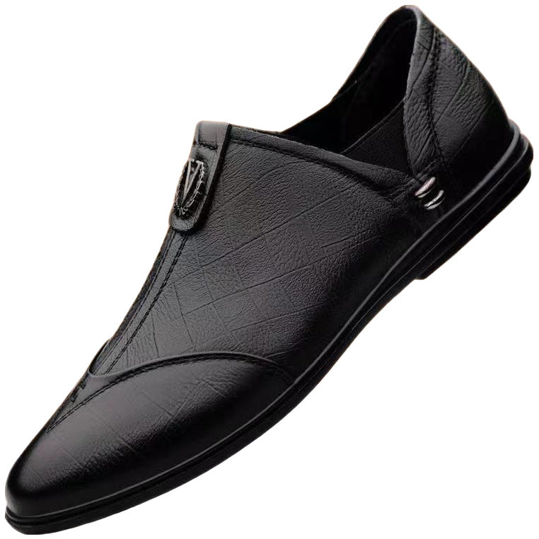 2024 new versatile men's leather shoes - soft sole business casual loafers - perfect for work, security, and dad shoes - wholesale available