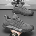 Men's spring breathable retro work boots - construction site safety shoes, outdoor sports hiking boots