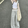 [nai fu butt curtain pants] girls summer thin quick-drying wide-leg workwear pants fashioneasiest for matchcasualpants