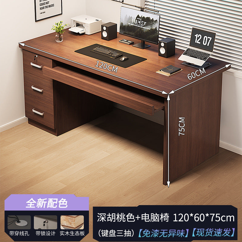 New arrival: executive desk - minimalist modern office desk and chair set for employees, home office, and computer use