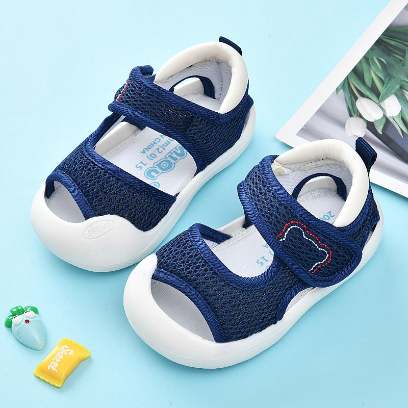 Yidian baby cloth sandals women's summer infant shoes new arrival toddler shoes one year old men's soft bottom