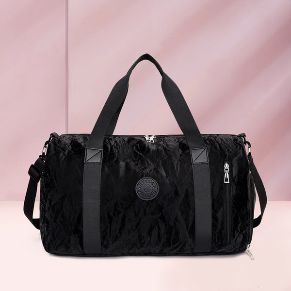 Dry and wet separation sports fitness bag, fashionable and simple, large-capacity luggage bag, cross-body can cover, tie rod, portable storage bag.
