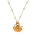 Amazon cross-border hot-selling fashionable versatile ocean-themed necklace - multi-element pearl shell light luxury women's necklace