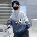 Boys'  spring/autumn new collection: stylish and sporty sweatshirt for students - trendy, relaxed fit tee for older boys