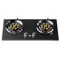 For homenatural gas stove double stove gas stove fierce fire stove embedded tempered glass surface stove liquefied gas energy saving