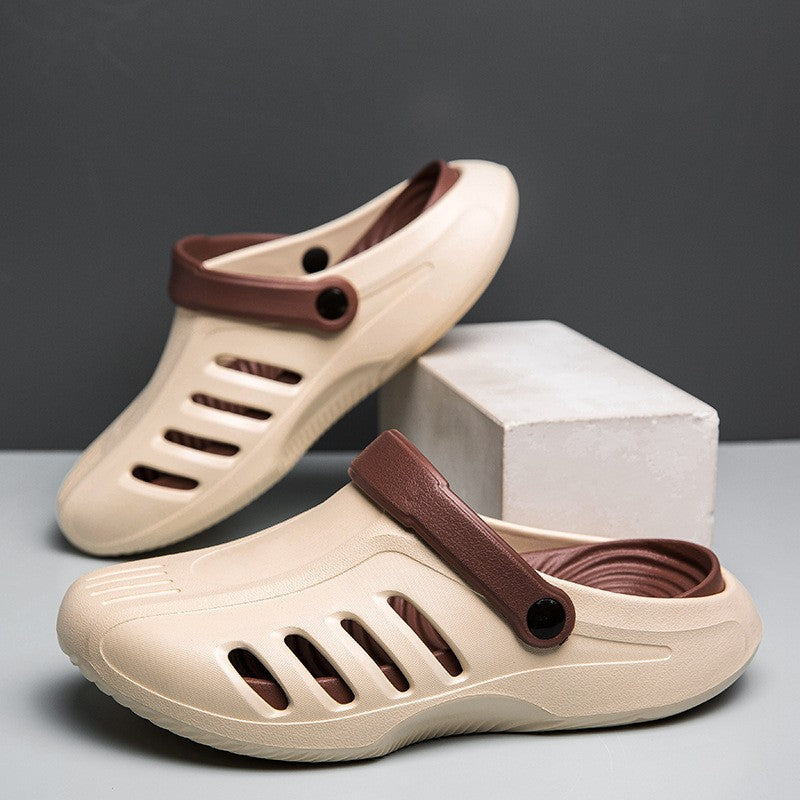 Men's summer new sandals outdoor casual beach shoes wear soft-soled driving dual-purpose thick-soled slippers