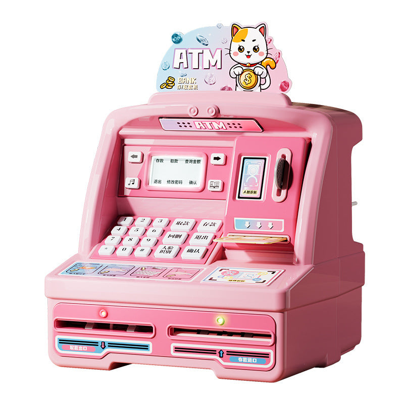 Kids' pretend play atm cash register - educational simulation interactive toy game machine - birthday gift for boys and girls