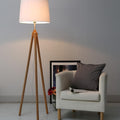 Japanese style log tripod floor lamp scandinavian fabric cover living room bedroom sofa side popularb&b soft decoration