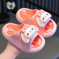 Ready-to-ship summer girls' slippers: bunny cartoon indoor anti-slip bathroom bath cute soft sole kids' slippers
