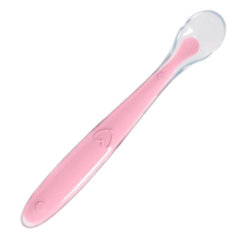 English card pack, baby silicone spoon, soft head spoon, baby training spoon, children's tableware cartoon silicone spoon