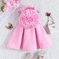 hot-selling girls' summer sleeveless princess dress with oversized floral ruffle detail (european & american style)