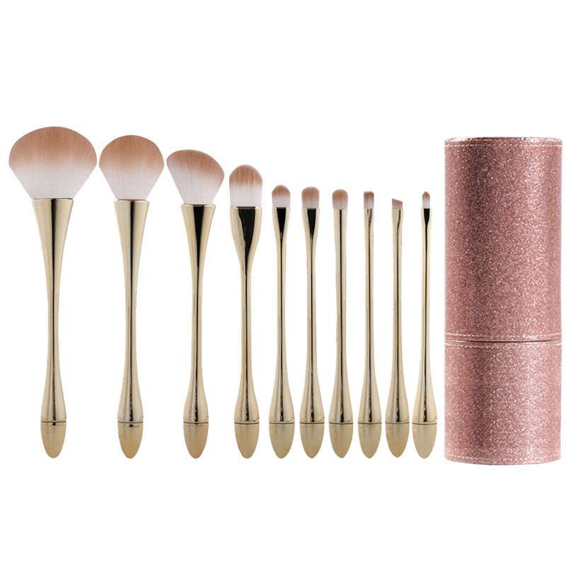 Sujilian xiaomanyao 10-piece set of complete makeup brushes, novice beauty tools, loose powder, blush brush, eye shadow makeup brush