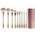 Sujilian xiaomanyao 10-piece set of complete makeup brushes, novice beauty tools, loose powder, blush brush, eye shadow makeup brush