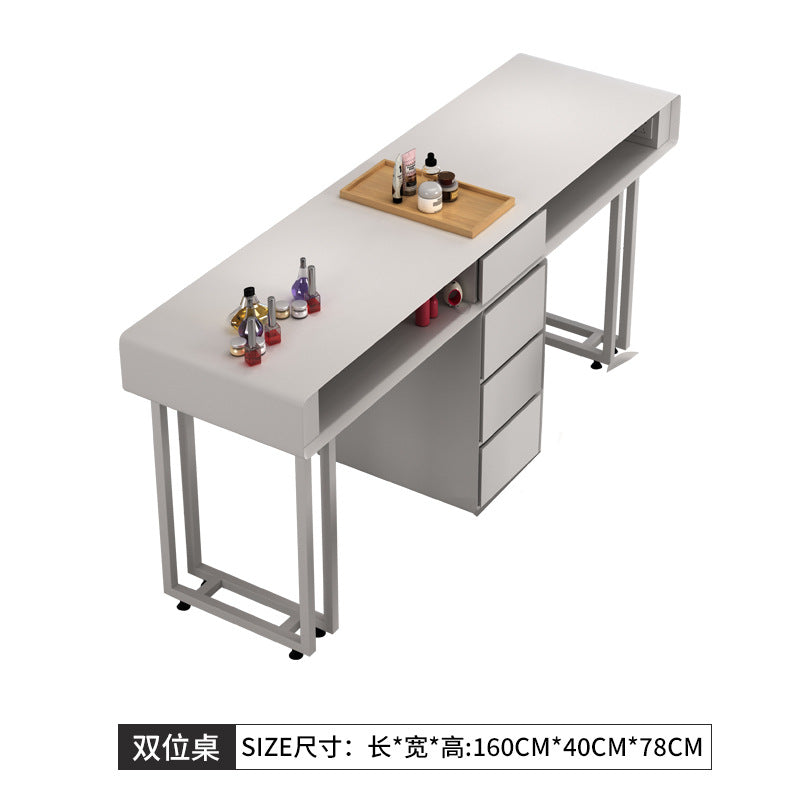 Cream style manicure table and chair set Japanese single double manicure light luxury Internet celebrities ins manicure shop manicure table