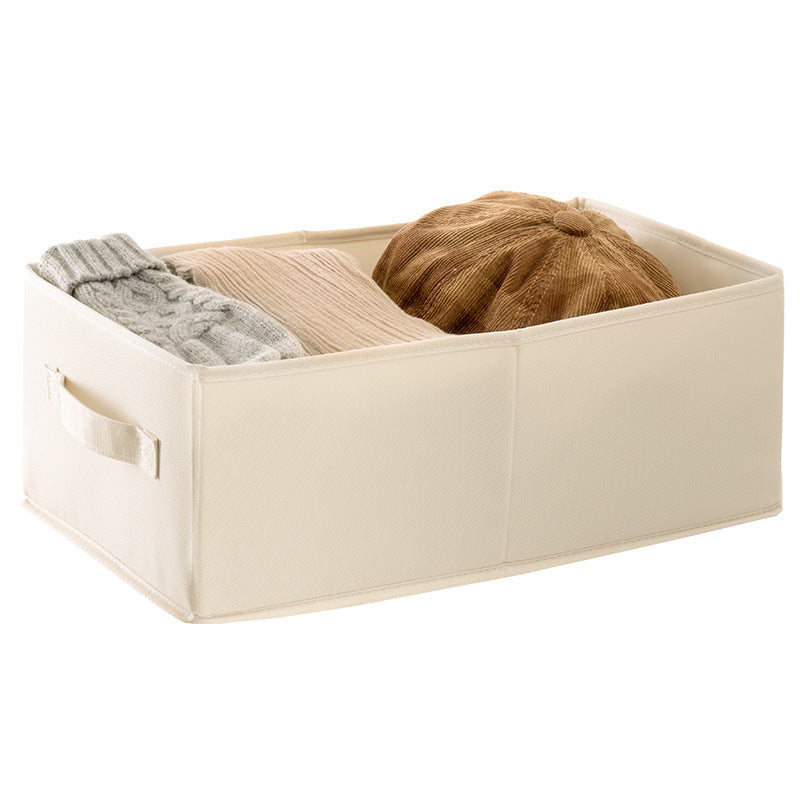 New cotton and linen storage box, cotton-padded clothes, shirts, pants storage box, double portable wardrobe storage box, foldable storage box.