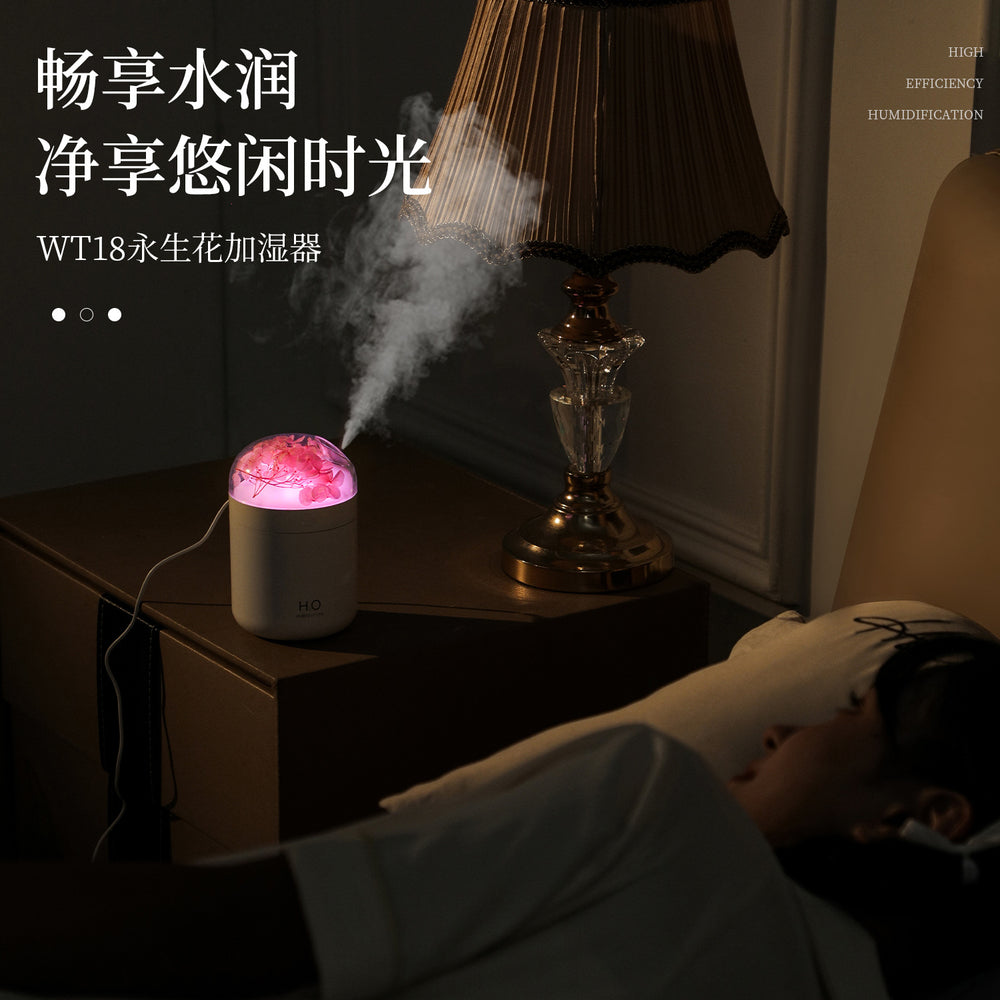 in stocknew arrival preserved flower humidifier usb desktop office bedroom hydration atomizer gift wholesale