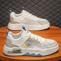 2026 spring new men's breathable mesh versatile youth sports casual shoes soft sole height increasing white trendy sneakers