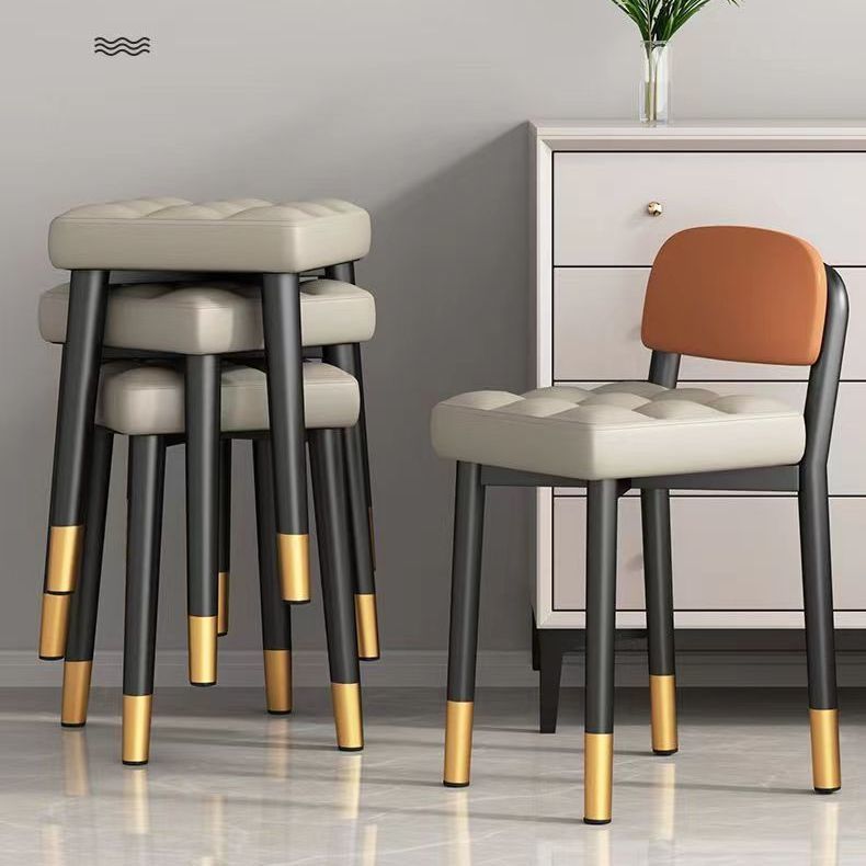 Stool back chair bedroom dressing table makeup chair for home stackable soft pack restaurant dining chair bar chair accessible luxury