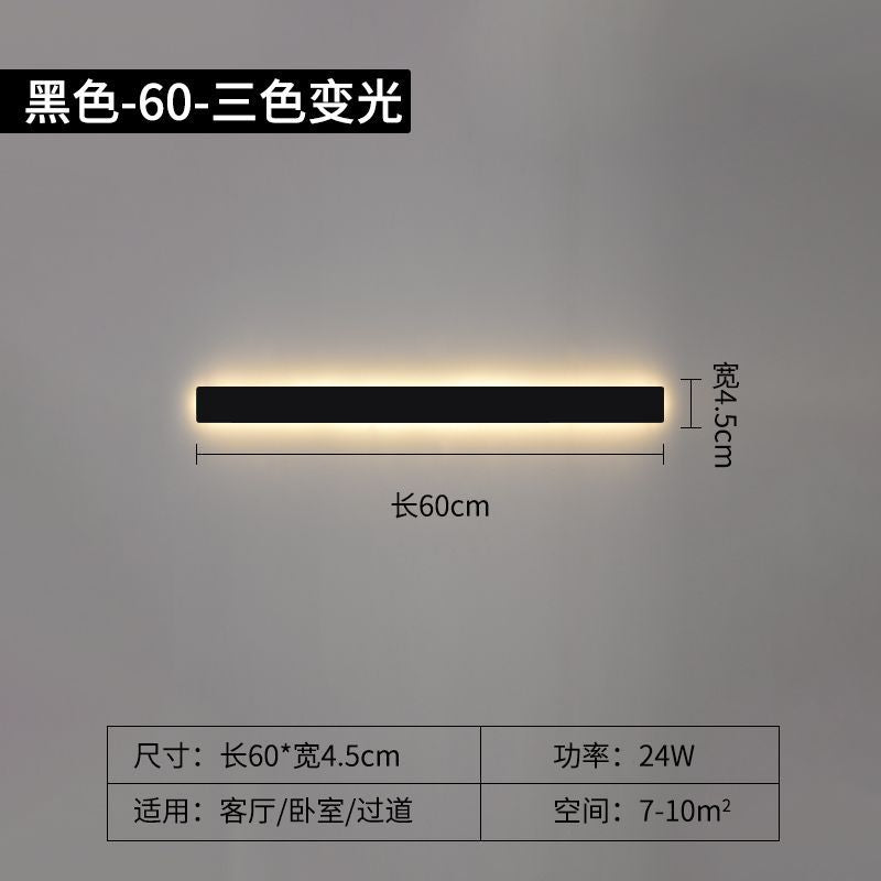 Long strip wall lamp modern casual living room sofa background wall lamp normcore bedroom bedside lamp aisle staircase lamp