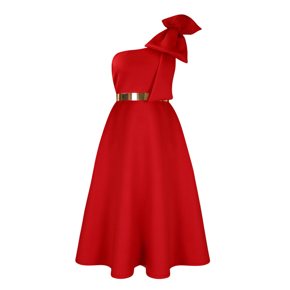 Q119 cross-border   independent station fashion women's solid color sexy dress foreign trade dress