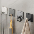 304 stainless steel adhesive hooks - heavy duty, punch-free, wall-mounted towel hooks for bathroom, kitchen, and door backs