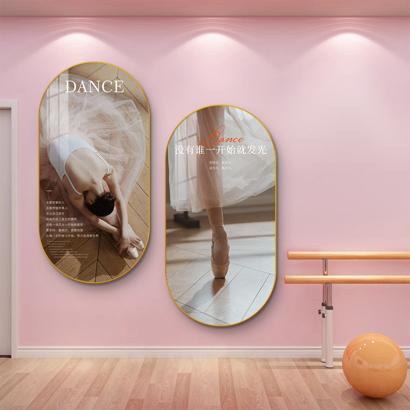 Ballet class wall decoration dance studio girls inspirational slogans poster hanging art school mural
