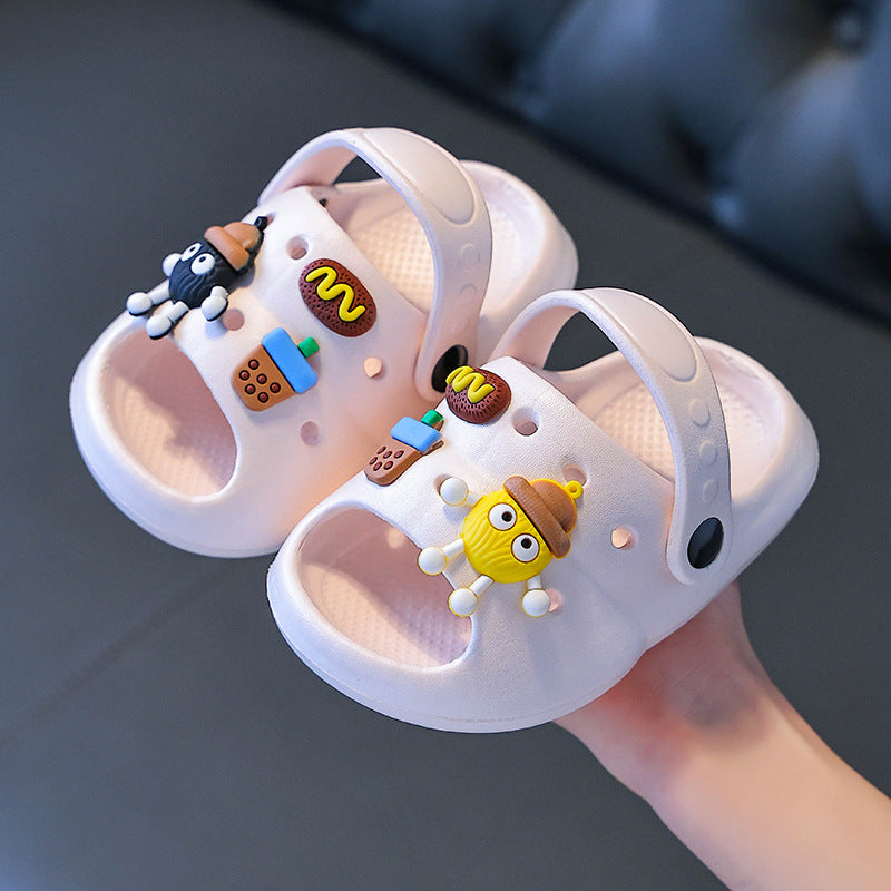 new eva slippers - summer cartoon cute non-slip indoor bath thick-soled slippers - baby sandals
