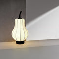 Used pear table lamp - bedroom bedside, sydney silk, vintage rechargeable, living room, wabi-sabi style, boutique hotel artistic ambient lighting