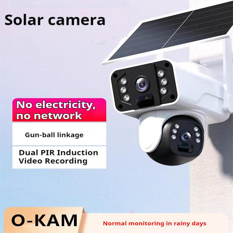 Customized camera Foreign home mobile phone remote 360 no dead angle high definition outdoor night vision solar 4G monitoring