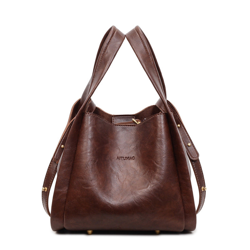 satchel bucket bag women's bag new arrival large capacity easiest for match crossbody bag casualfashionwork clothing shoulder bag