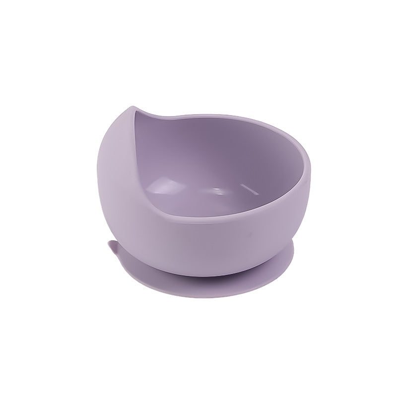 Cross-border new product food-grade silicone non-slip snack bowl suction cup type children's learning tableware snail cartoon bowl