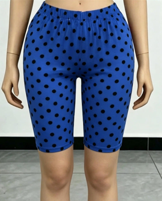 Fashion cross-border new arrival women's fashion spot printing sexy suspender tops waist-length hip-lifting 7-point pants suit for women