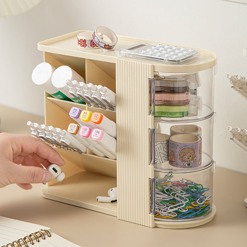 Desktop storage box High-value office large-capacity pen holder Student household multi-layer drawer stationery storage box