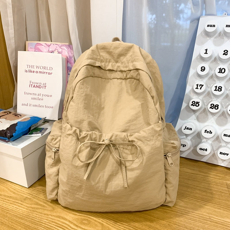 New trendy junior high school student schoolbag fashionable versatile small fresh backpack large capacity commuter travel backpack