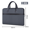 Zippered document bag - business briefcase for office, work, and travel - unisex, double-layer, large capacity, conference materials organizer - customizable with printing