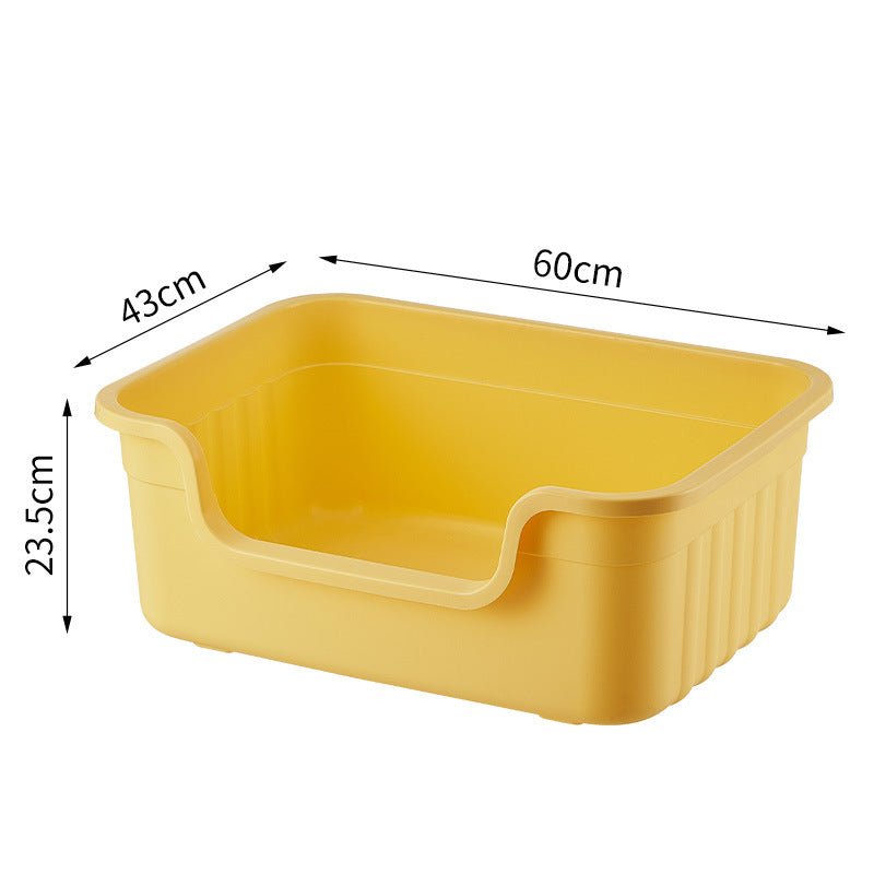 Cat litter box Large capacity anti-splash cat toilet Kitten giant cat litter box Large size plus height cleaning supplies