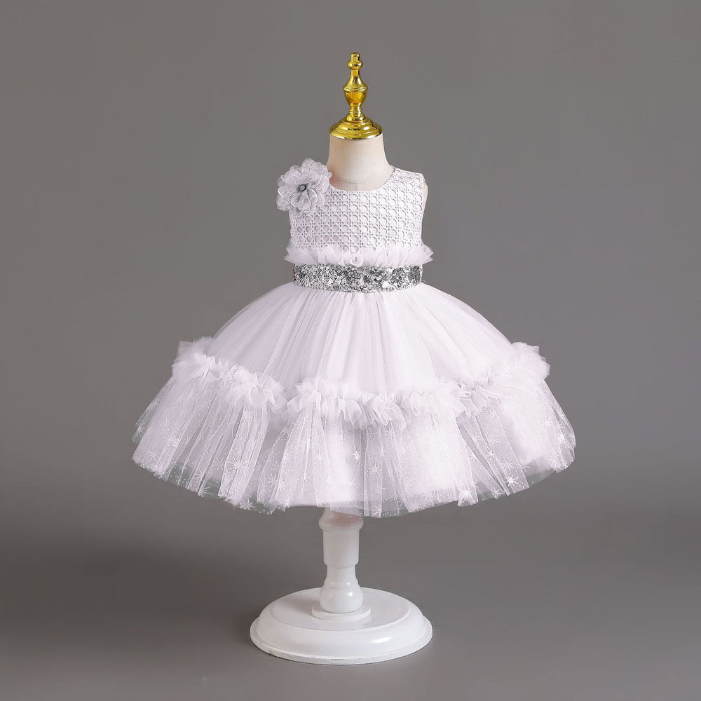 Ready-to-ship wholesale tulle children's dresses, cake princess dresses, baby girl's first birthday dresses, flower girl dresses