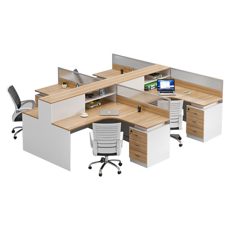 Saint li screen desk and chair combination - minimalist modern computer desk for office staff, ideal for finance and accounting positions