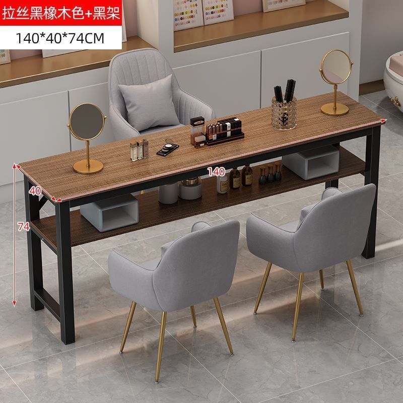 Nail art table nail art table and chair suit light luxury internet celebrity economical single japanese style imitation marble double single table