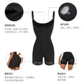 Gathered tummy control shapewear bodysuit zipper open slot body shaper one-piece zipper tummy control shapewear