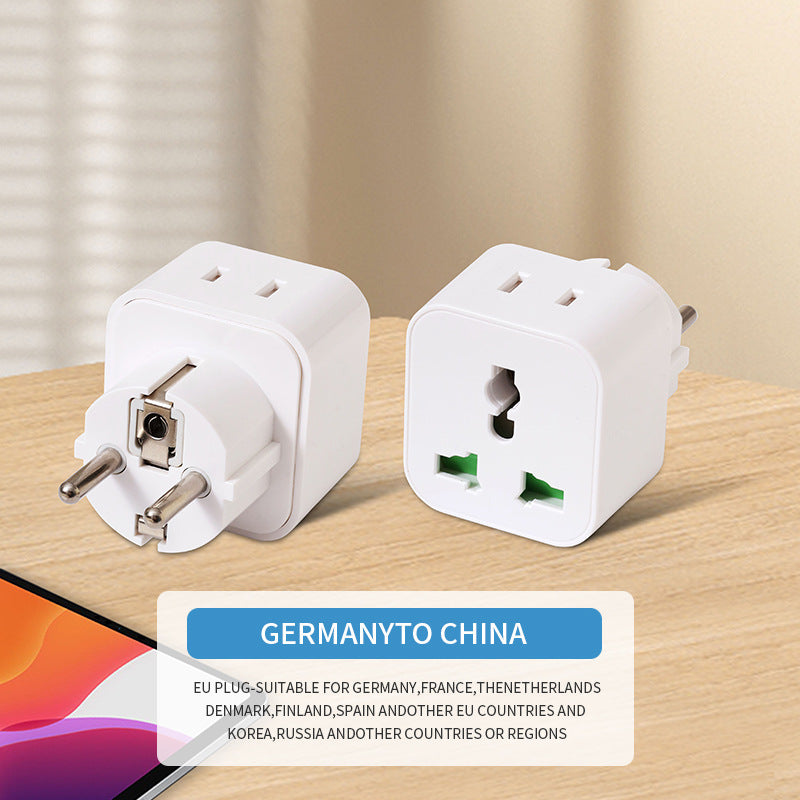 Korean european standard german standard european round plug converter socket to round hole conversion plug european style usb night light
