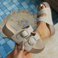 Wholesale women's platform slides for cross-border e-commerce: new spring/summer  collection - versatile, height-boosting, non-slip sandals & slides - ready to ship