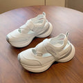 Thick solecasualwhite shoes women's cut out breathable dad shoes women's 2026 summer new outwear running sports sandals