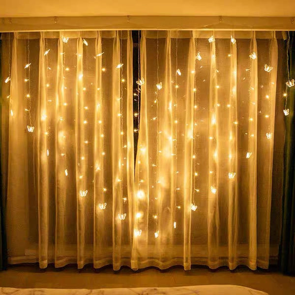 Cross-border new heart-shaped love led curtain light, ice strip light, Christmas wedding lights, Valentine's Day decorative lights