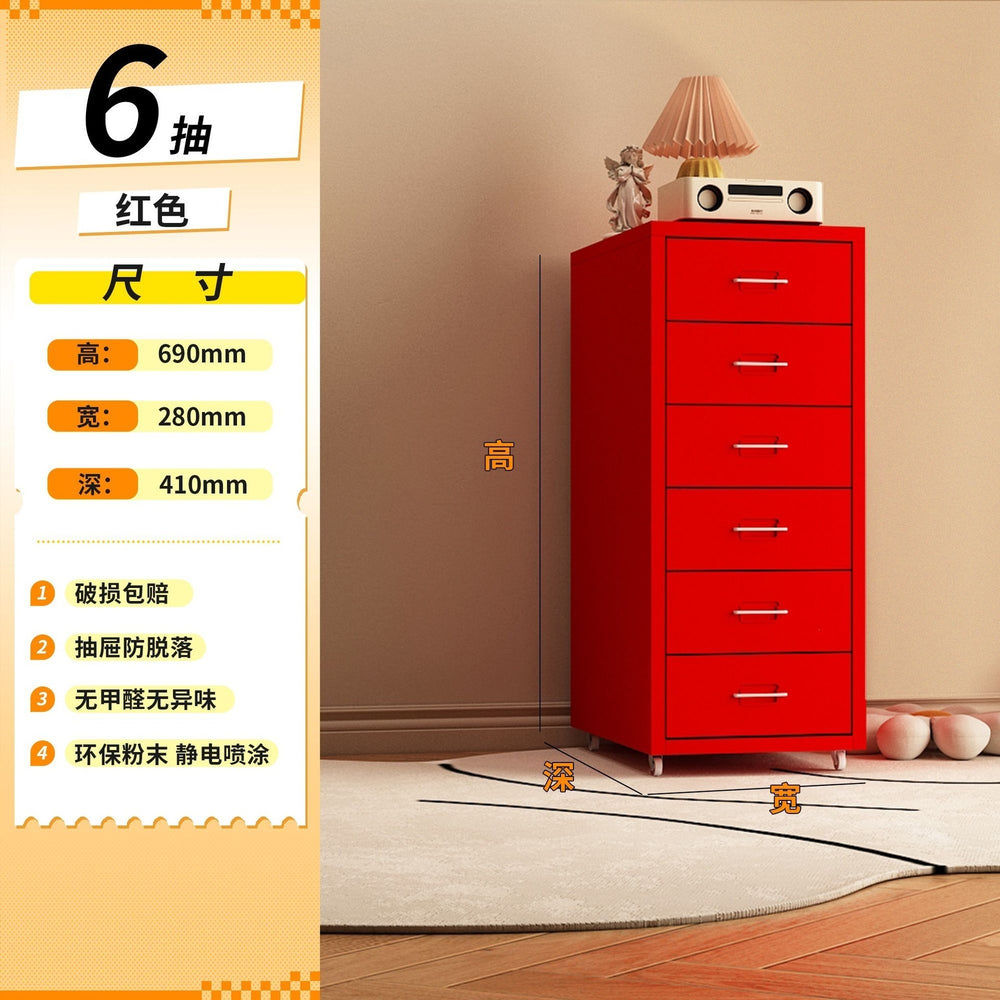 For home under the table file cabinet drawer cabinet storage cabinet iron storage cabinet slit storage cabinet iron file drawer cabinet