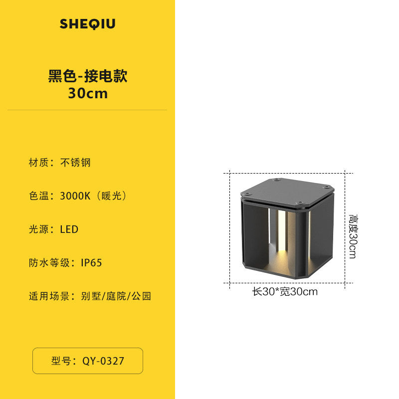 Outdoor solar post cap lights for villa courtyards, waterproof wall mount lights, garden fence lights, landscape pillar lights