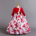 Ready-to-ship wholesale children's princess dresses, floral chiffon formal dresses, baby girl model runway dresses, kids' dresses