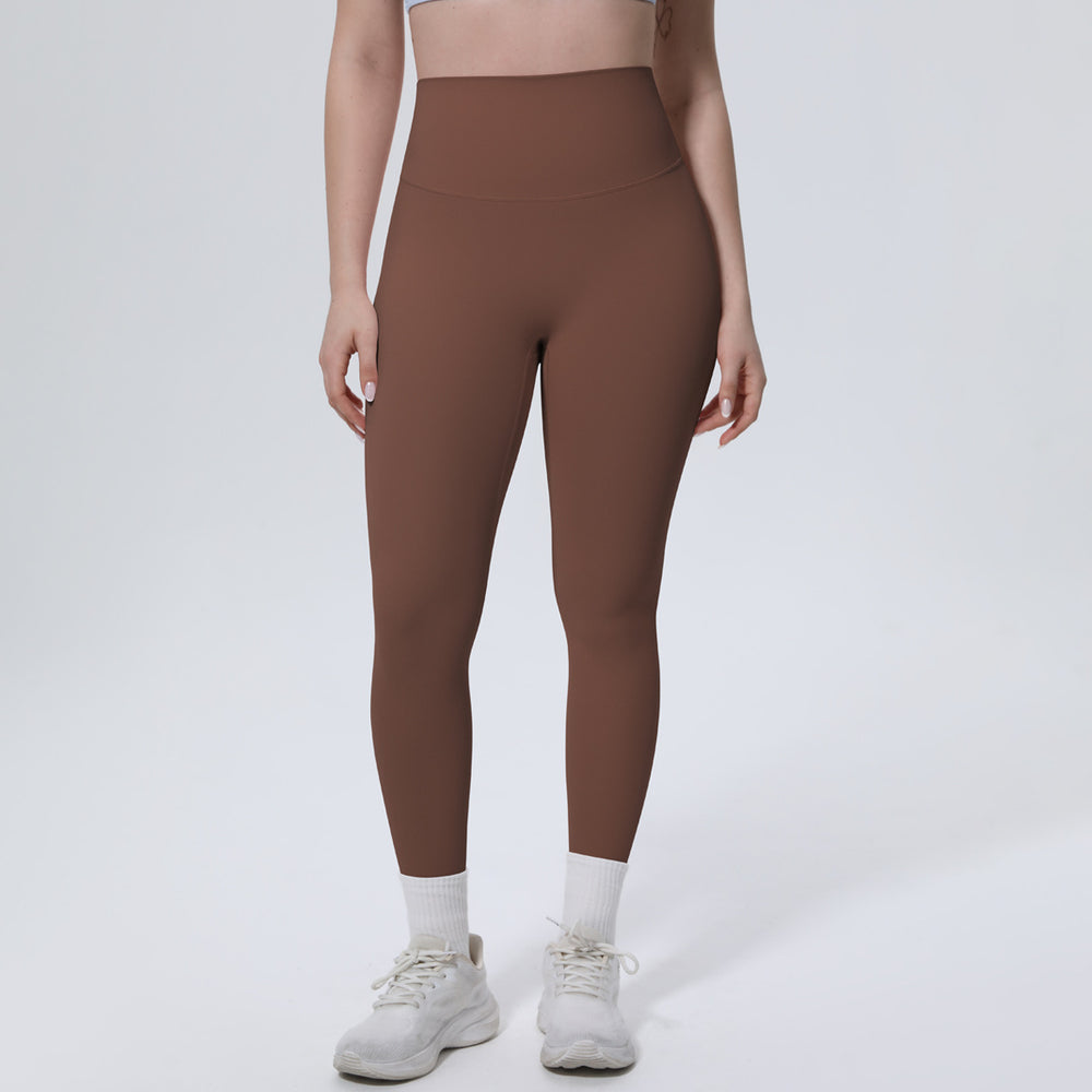 new arrival brushed yoga pants high waist hip lift anti-roll peach butt fitness pants quick-drying tight sports pants for women