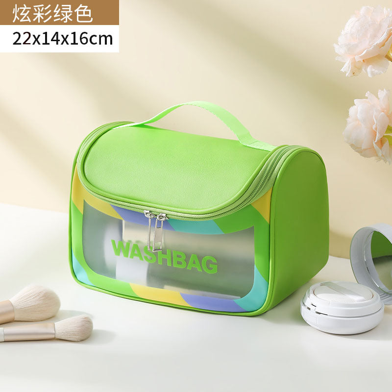 pvc  colorful dopamine portable cosmetic bag gift storage high value large capacity waterproof toilet bag